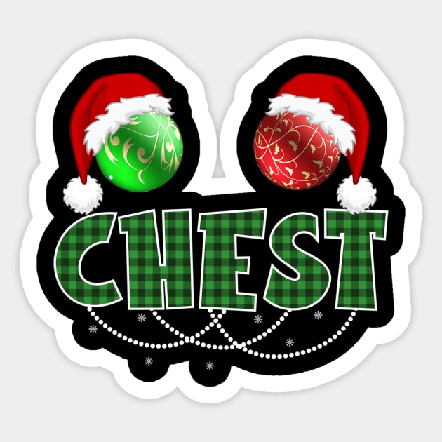 Funny Chest Nuts Couples Christmas Chestnuts Sticker by fenektuserslda